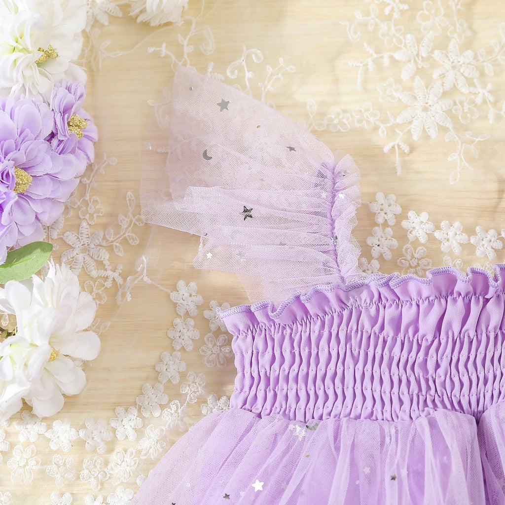 Vestido Infantil Tule  Estrelinhas