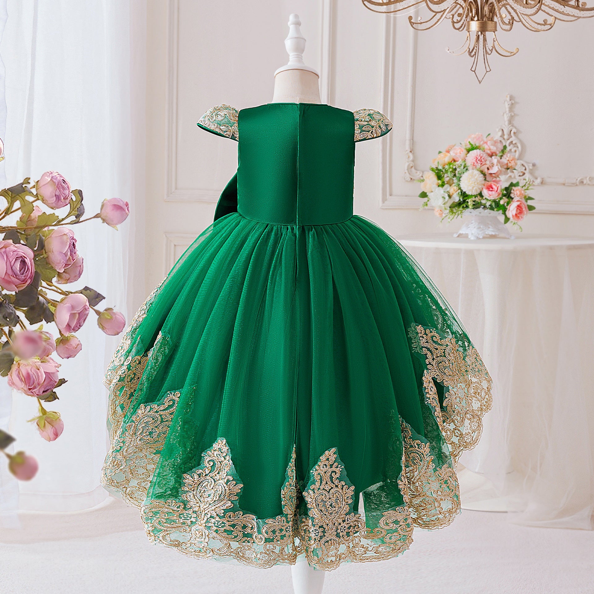 Vestido de Festa Infantil Renda e Laço