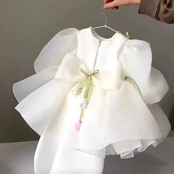 Vestido Infantil Tulipas