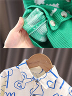 Conjunto Infanbtil 3 Peças Colete e Jeans