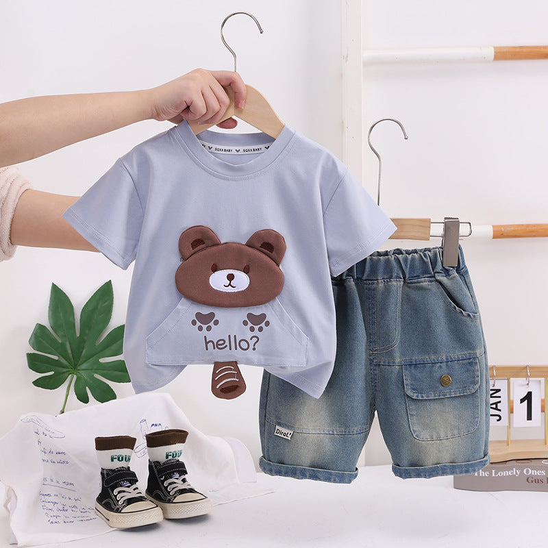 Conjunto Infantil Masculino Ursinho e Jeans