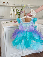 Vestido Infantil com Laço Sereia