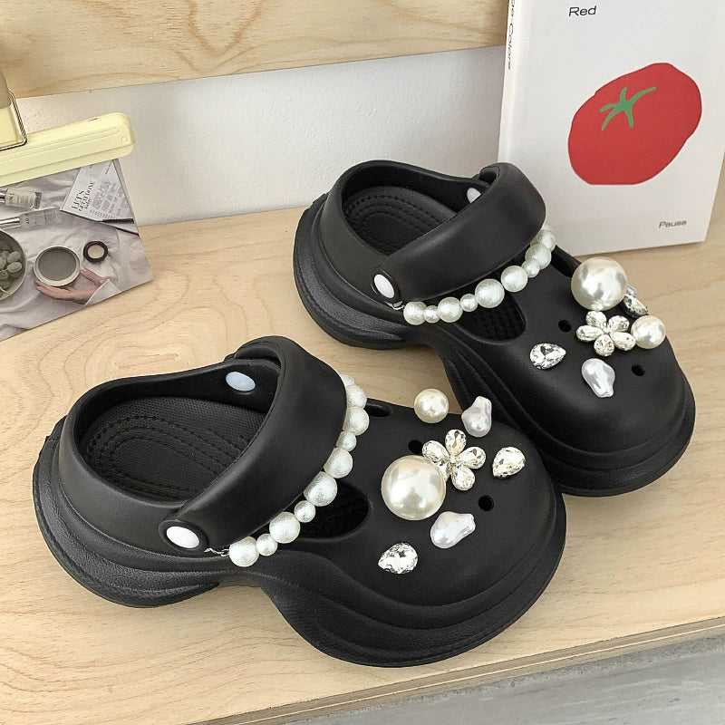 Crocks Infantil Pedrarias e Pérolas