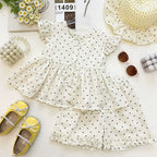 Conjunto Infantil Feminino Bolinhas e Pérolas