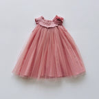 Vestido Infantil de Tule Flor