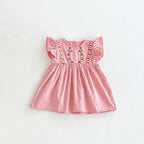 Vestido Infantil Bordado Morangos