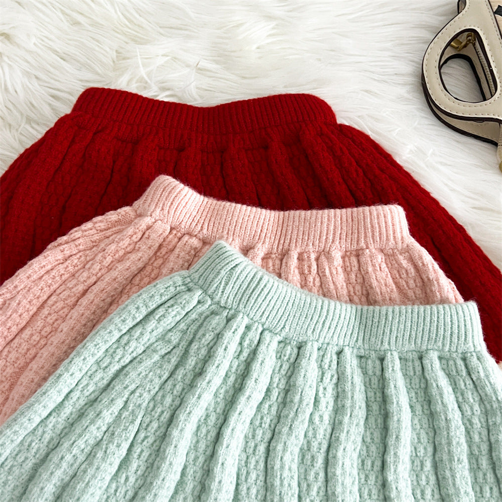 Conjunto Infantil Feminino Tricô Coelhinho