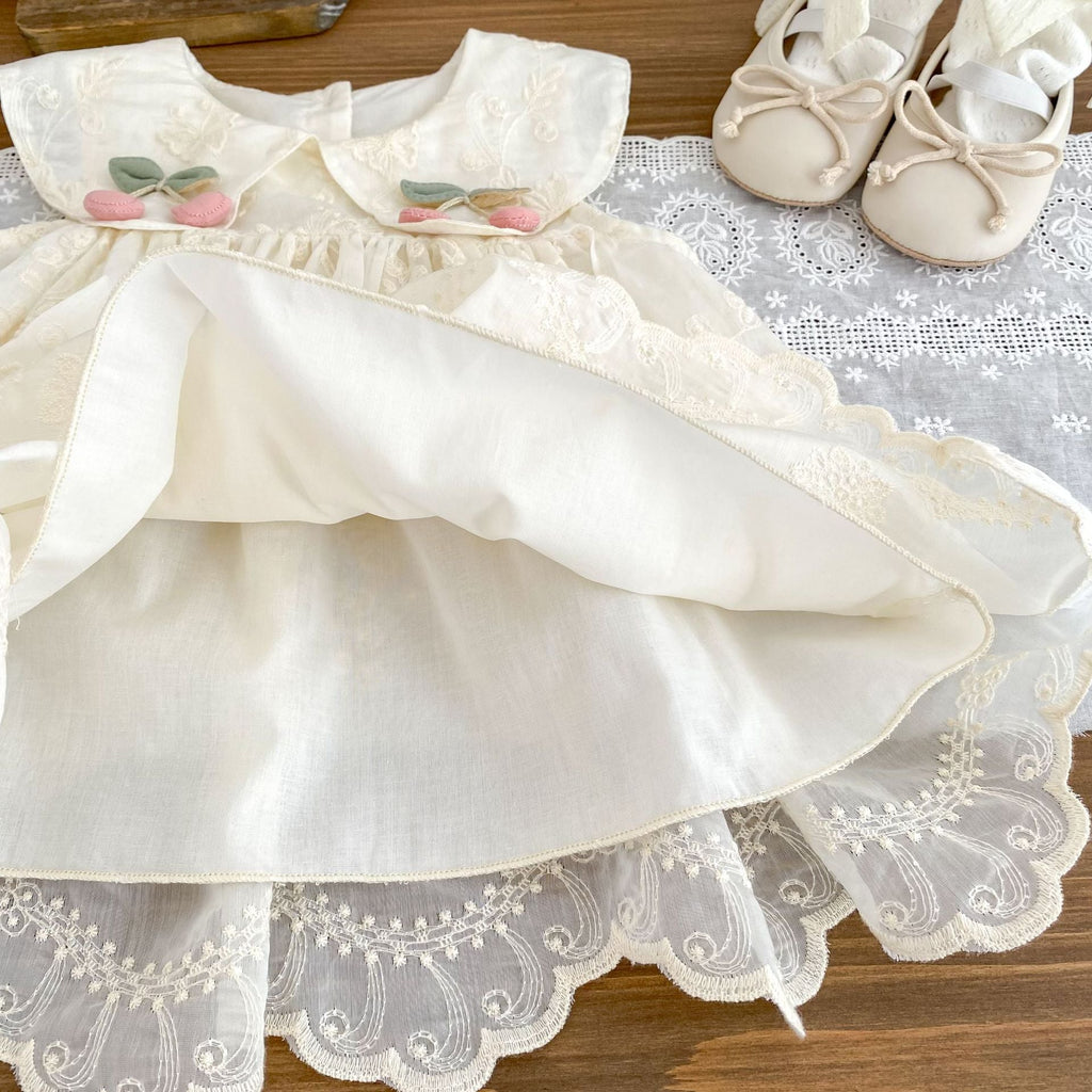 Vestido Infantil Verão Cerejinhas