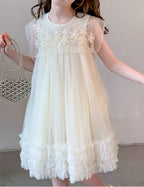 Vestido Infantil Gola Florzinhas