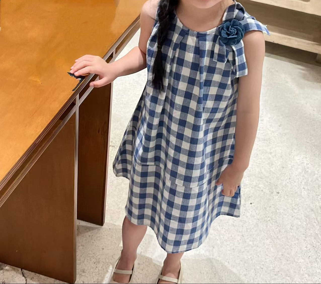 Vestido Infantil Xadrez Florzinha