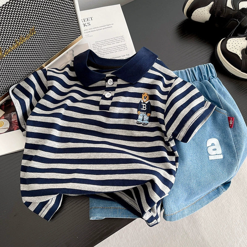 Conjunto Infantil Lístras Ursinho e Jeans