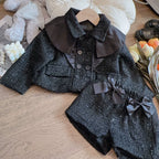 Conjunto Infantil Feminino Preto Lacinhos