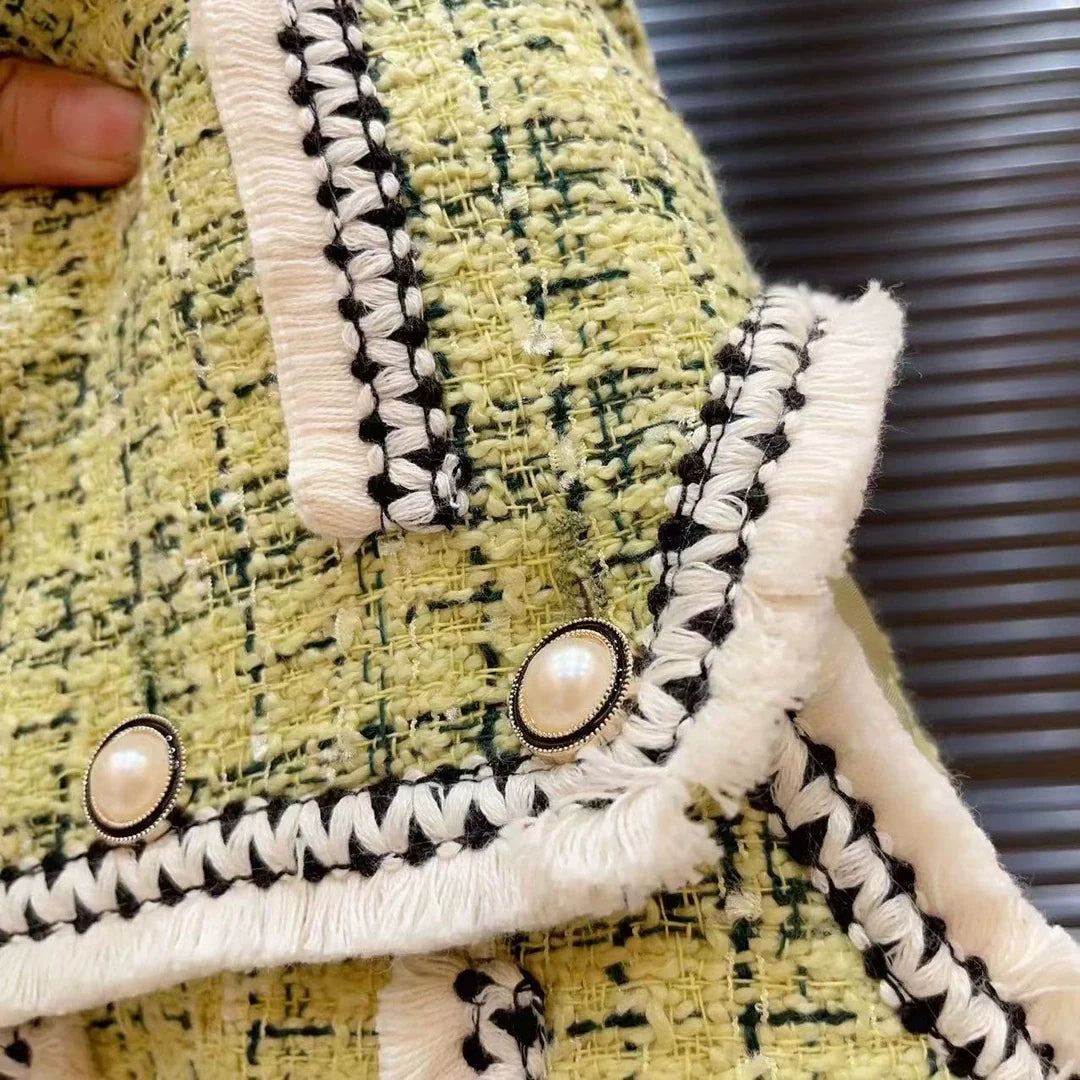 Conjunto Infantil Feminino Tweed Botões