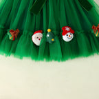 Vestido Infantil de Tule Natal