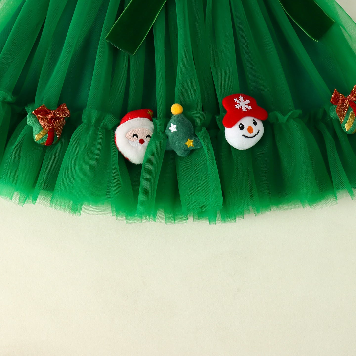 Vestido Infantil de Tule Natal