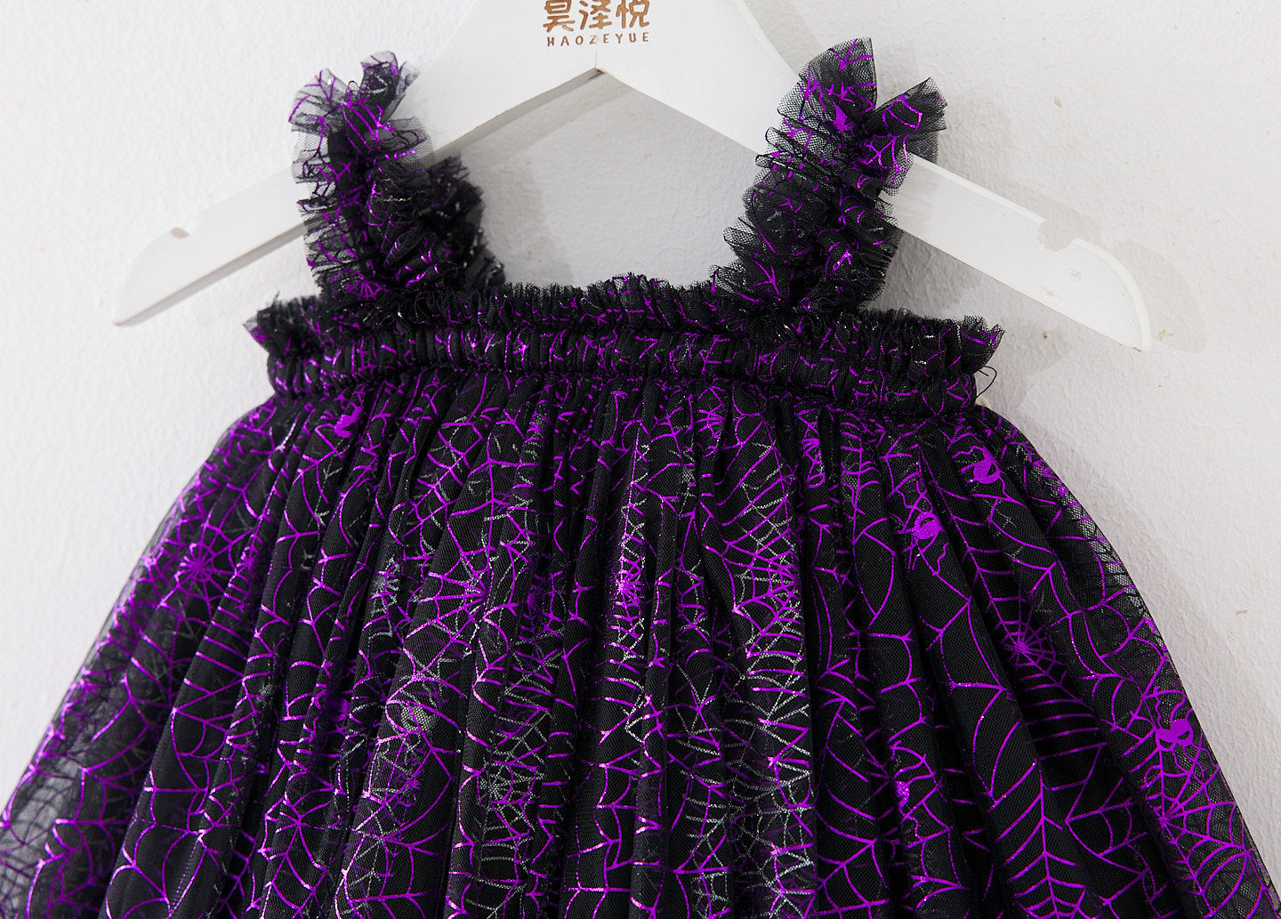Vestido Infantil de Tule Hallowen