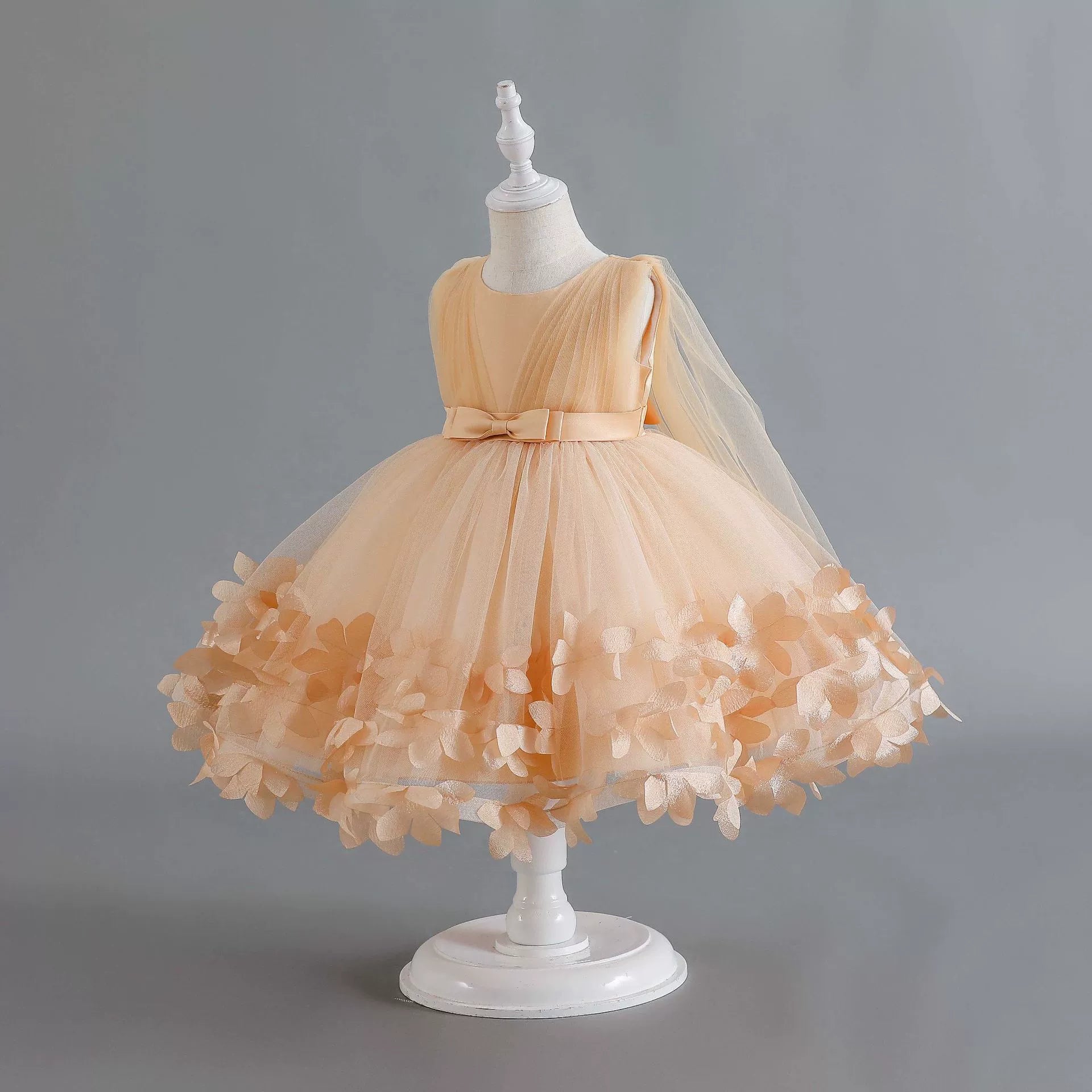 Vestido de Festa Infantil Tule Flores