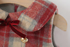 Vestido Infantil  Xadrez + Manga Longa