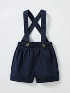 Conjunto Infantil Xadrez e Jardineira