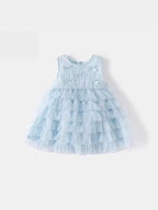 Vestido Infantil de Tule Lacinhos