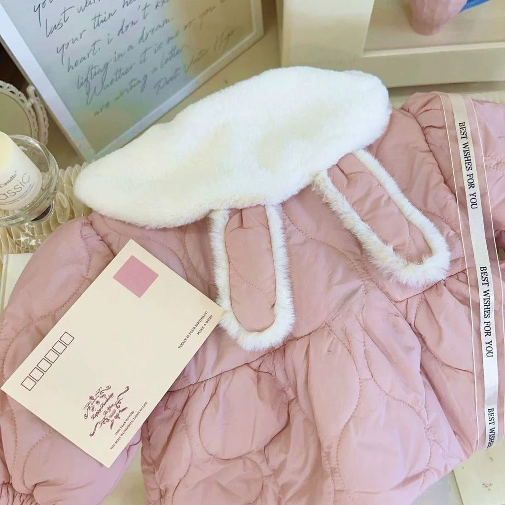 Casaco Infantil Feminino Rosa Coelhinho