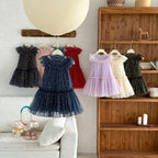 Vestido Infantil Tule com Estrelinhas