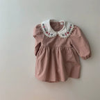 Vestido Infantil Gola Florzinhas
