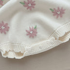 Body Infantil Tricô Florzinhas