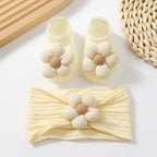 Kit Meia + Faixinha Infantil Florzinha