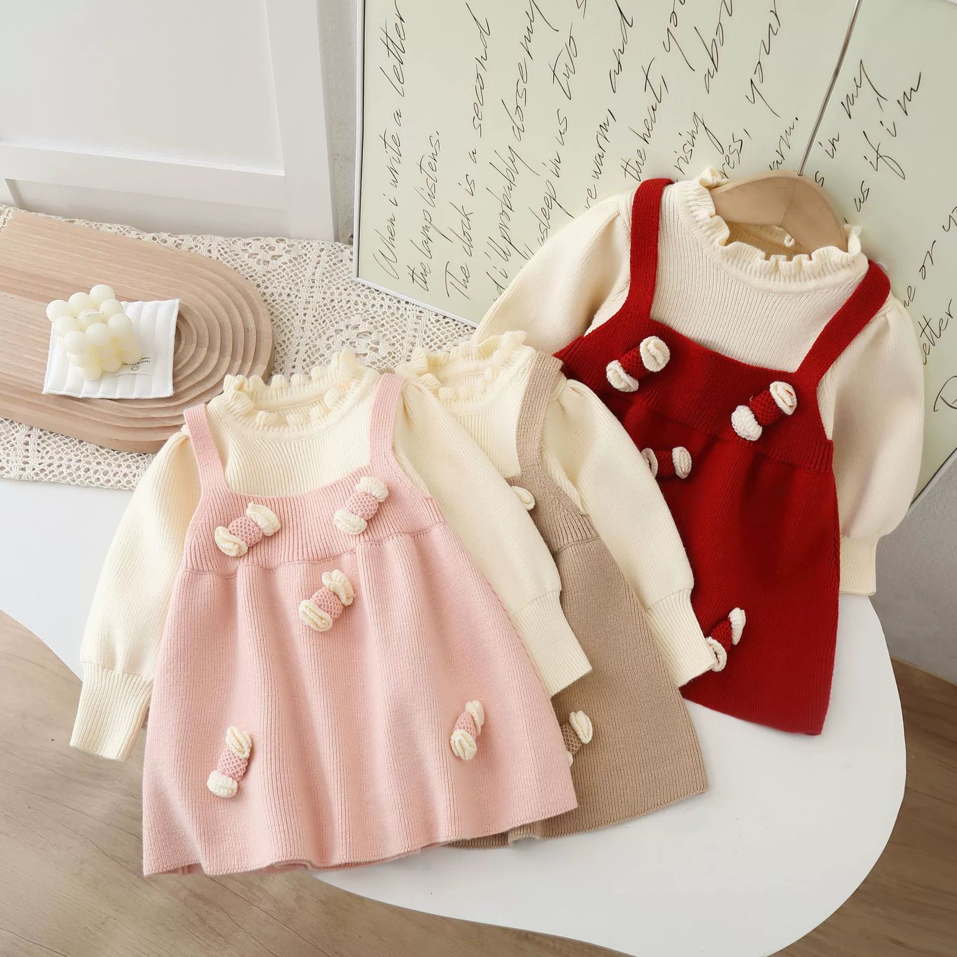 Vestido Infantil de Tricô Balinhas