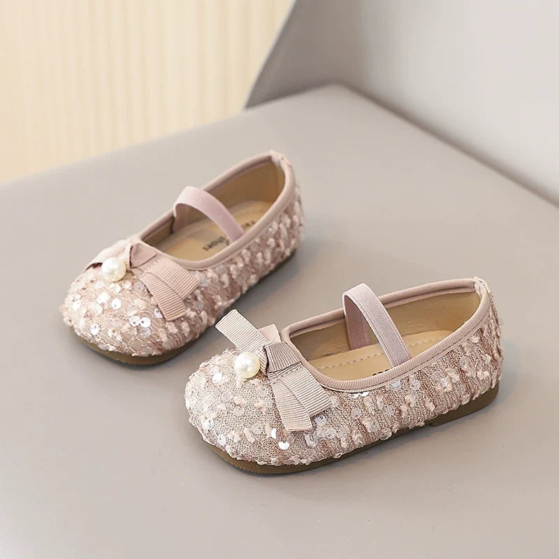 Sapato Infantil Brilhante Pérola