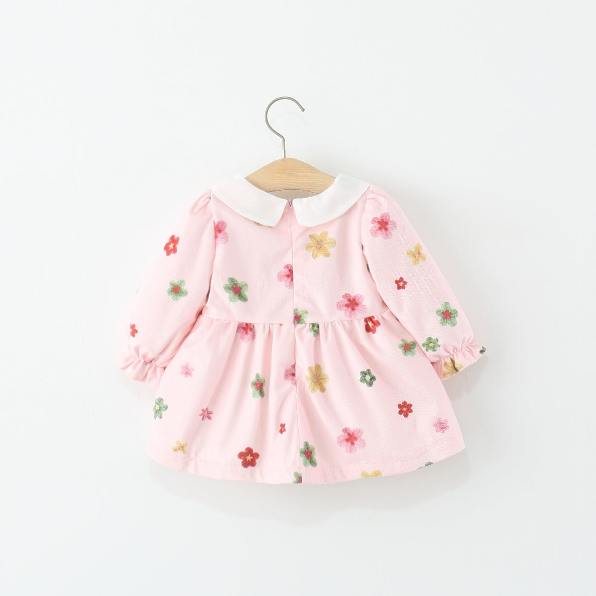 Vestido Infantil Flores Manga Longa