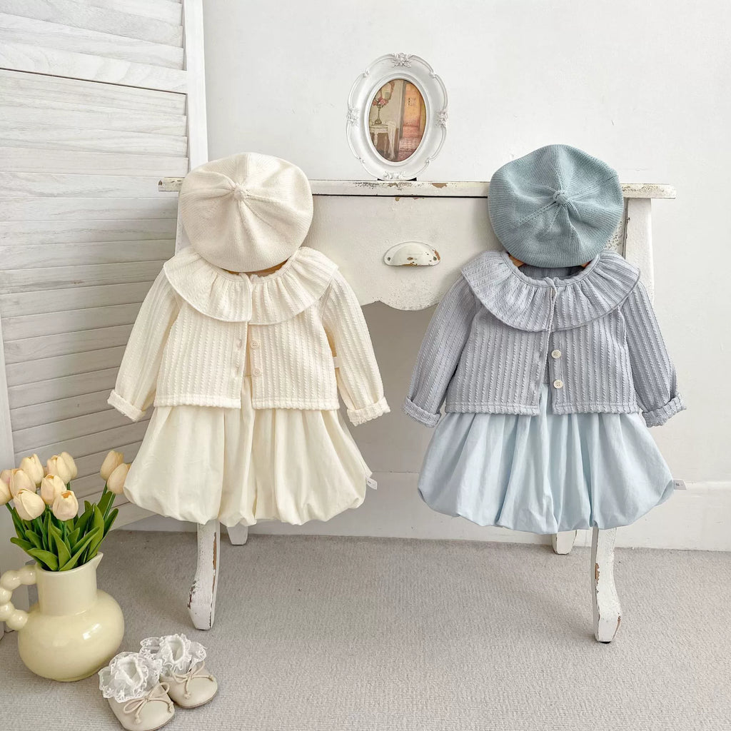 Conjunto Infantil Feminino Casaquinho + Vestido Balone