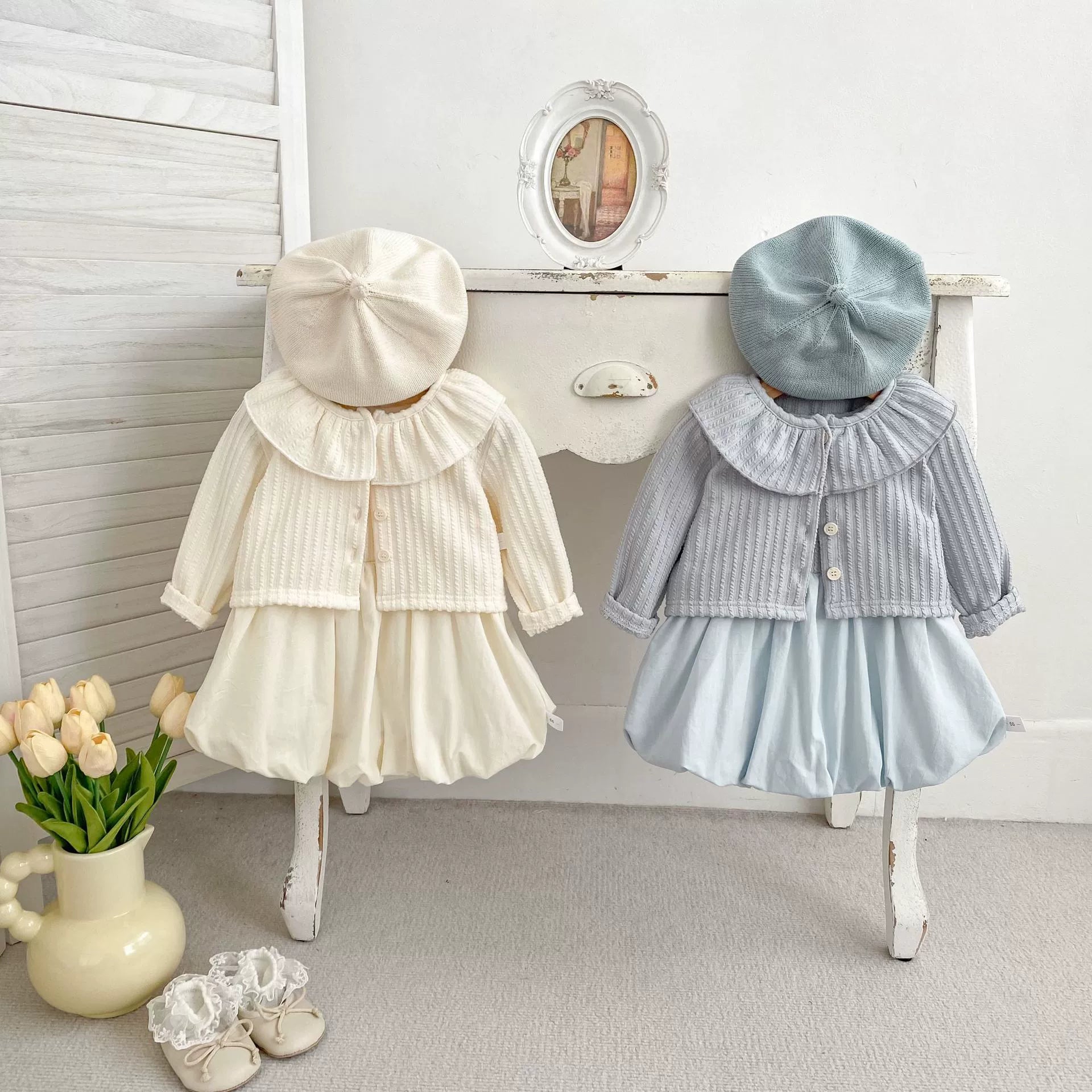 Conjunto Infantil Feminino Casaquinho + Vestido Balone