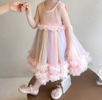 Vestido Infantil Tule Colors e Brilhos