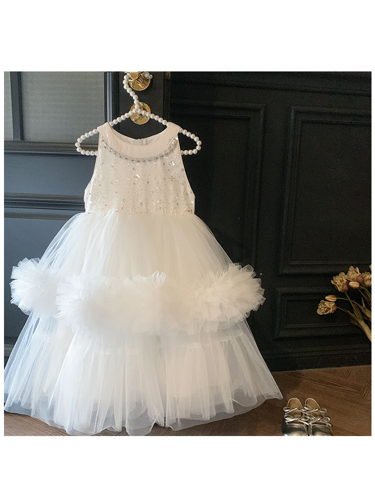 Vestido De Festa Infantil Brilhs e Tule