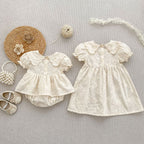 Vestido/ Body Infantil Renda Floral