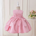 Vestido De Festa Infantil Laços Costa Trançadinha
