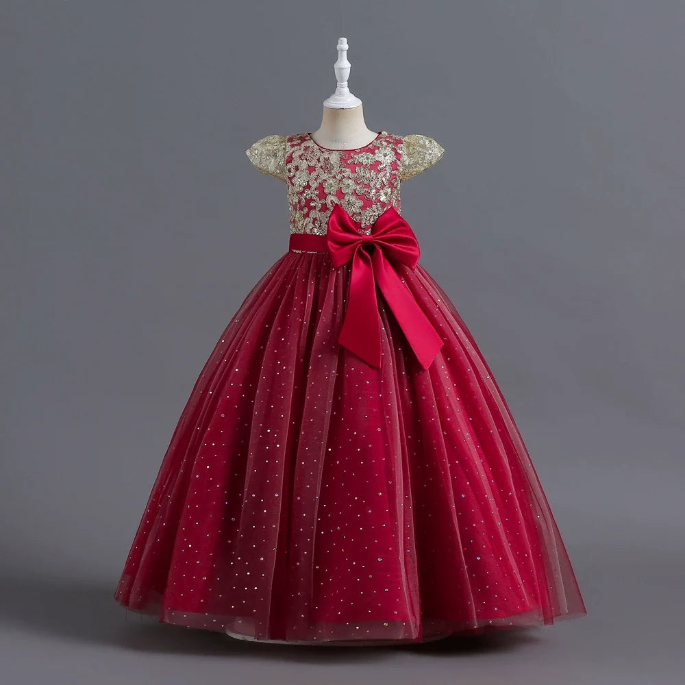 Vestido de Festa Longo Renda Brilhantes