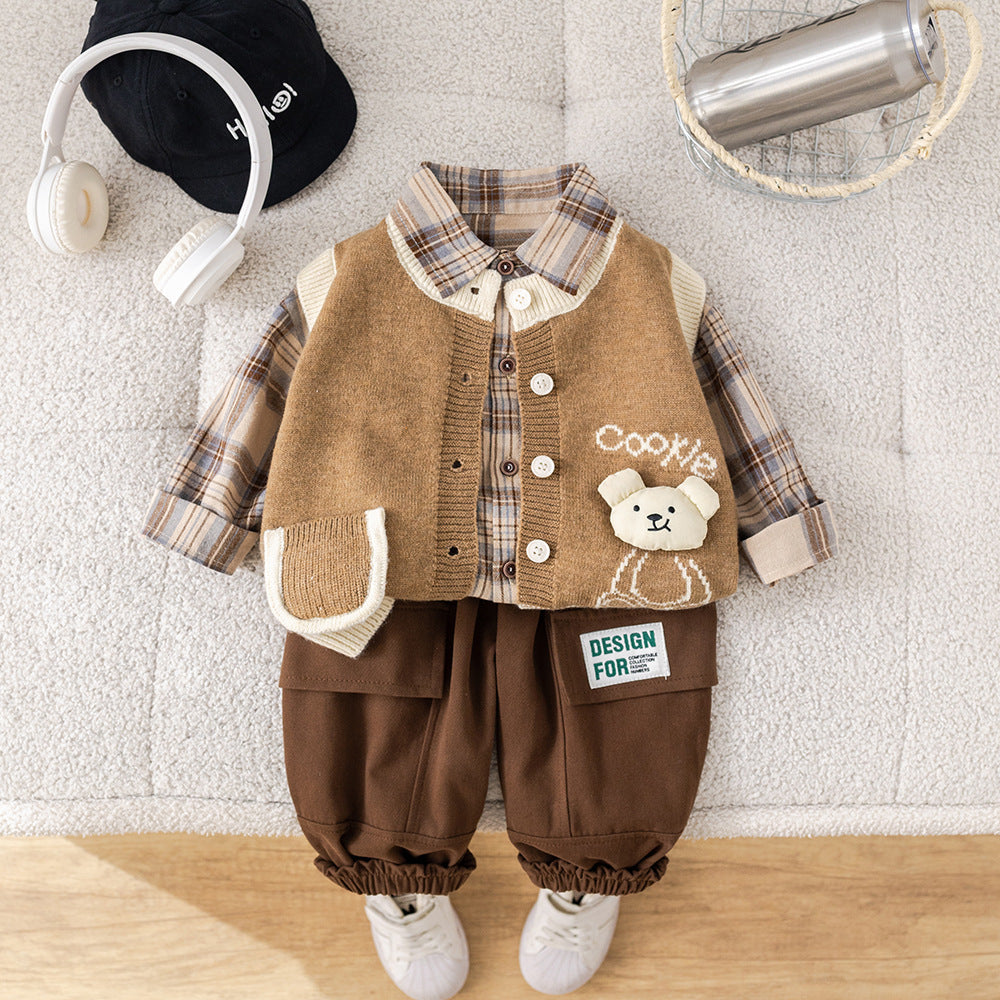 Conjunto Infantil 3 Peças Xadrez Ursinho