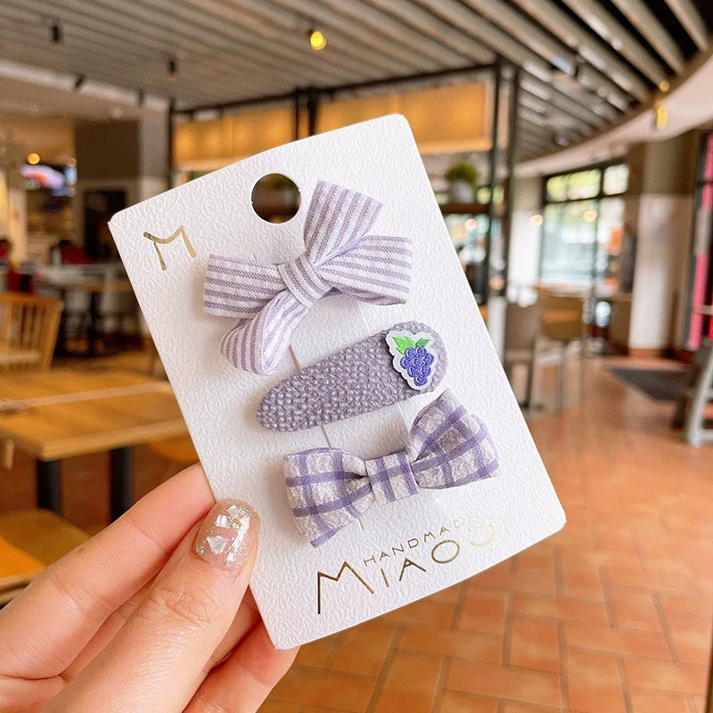 Kit Infantil de Presilhas Roxo