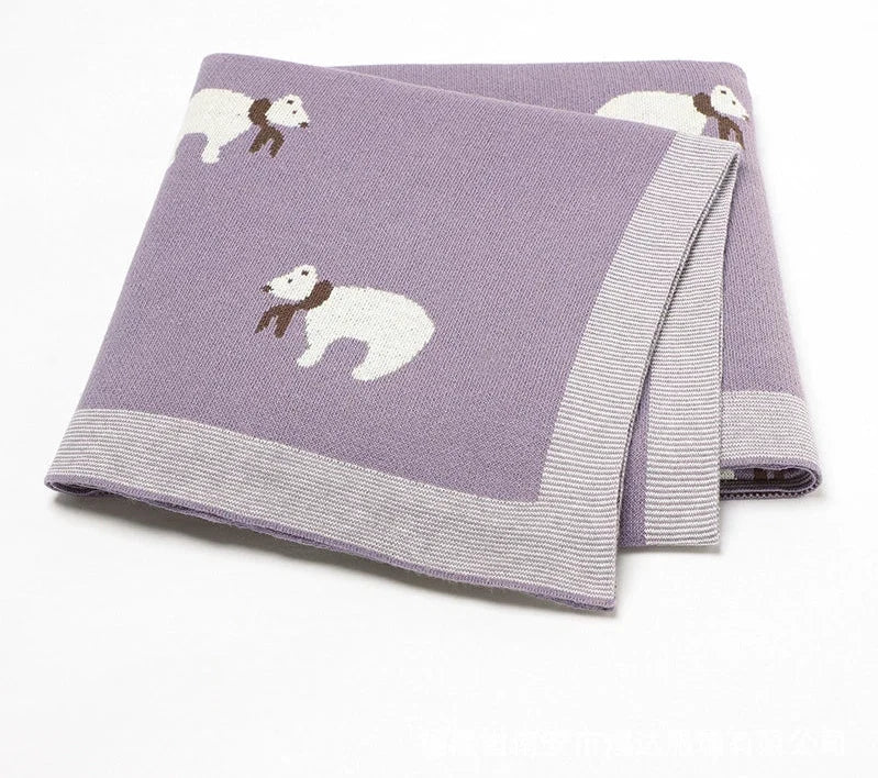 Manta Infantil Urso de lenço