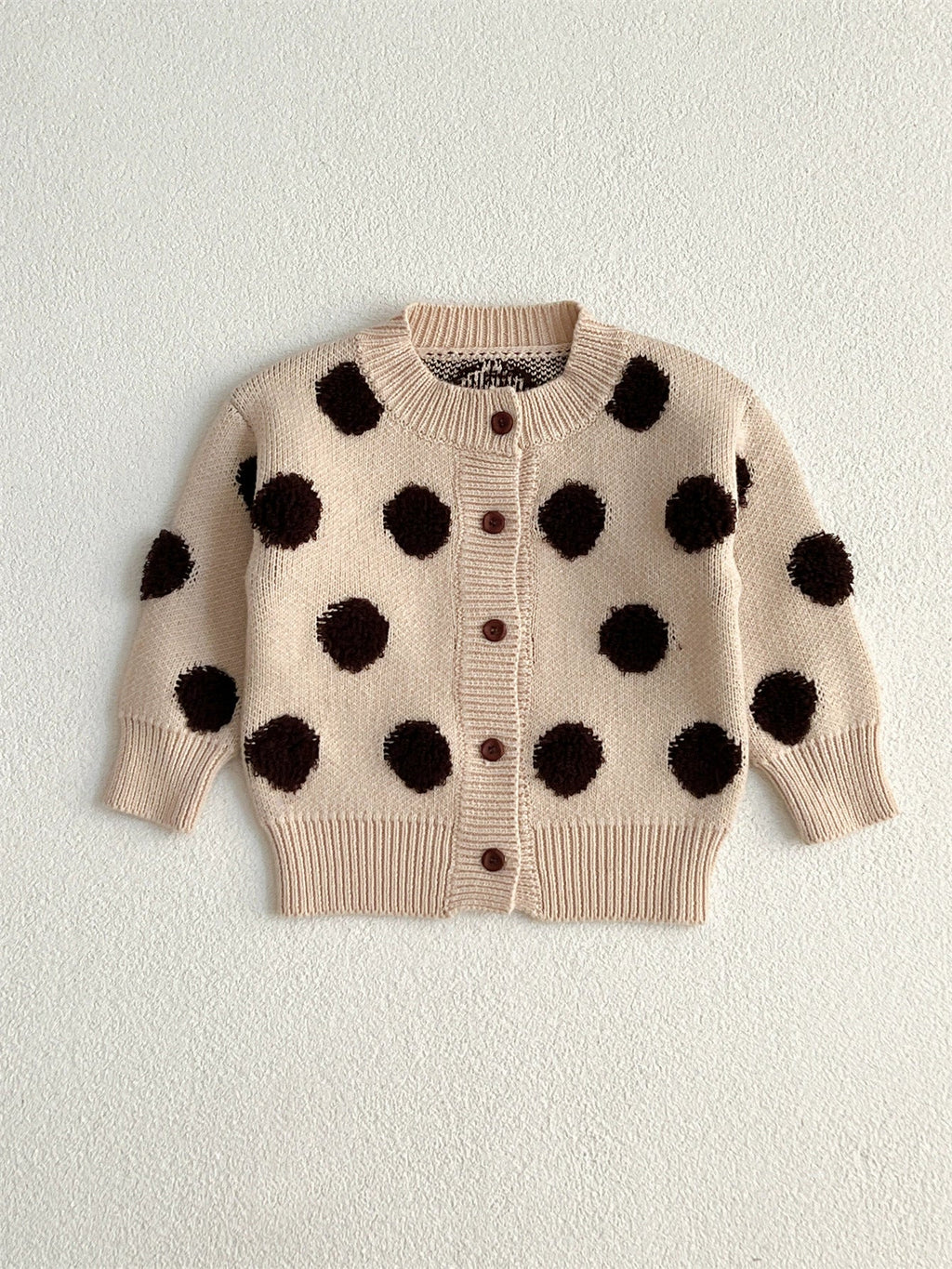 Cardigan Infantil Tricô Bolinhas