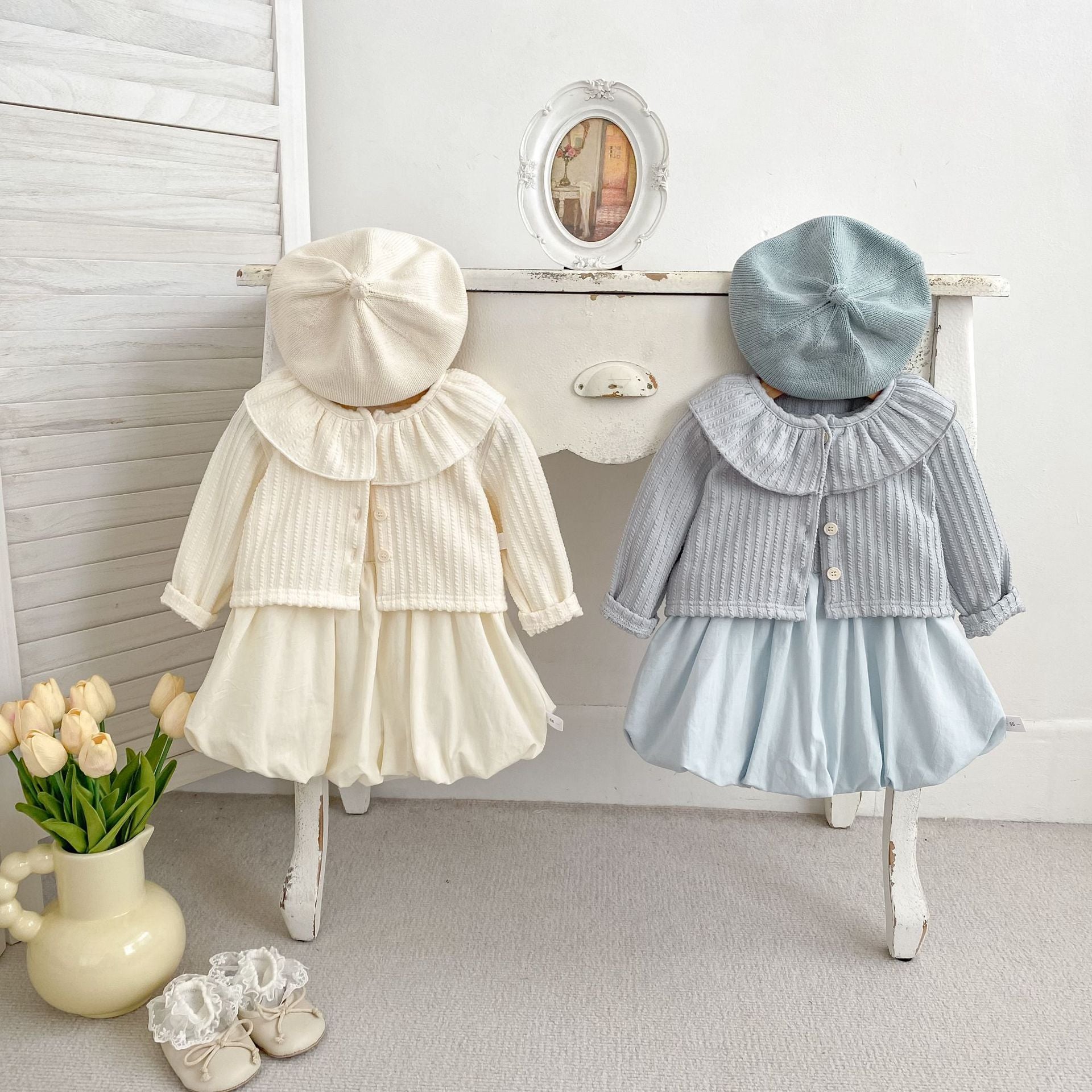 Conjunto Infantil Feminino Casaquinho + Vestido Balone