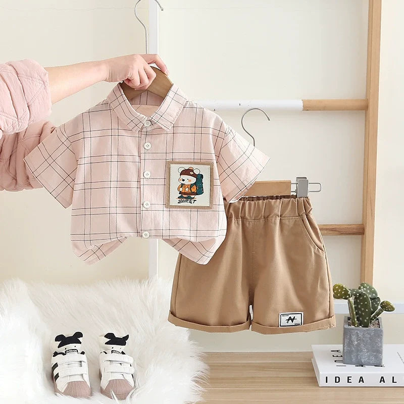Conjunto Infantil Masculino Bolso Ursinho