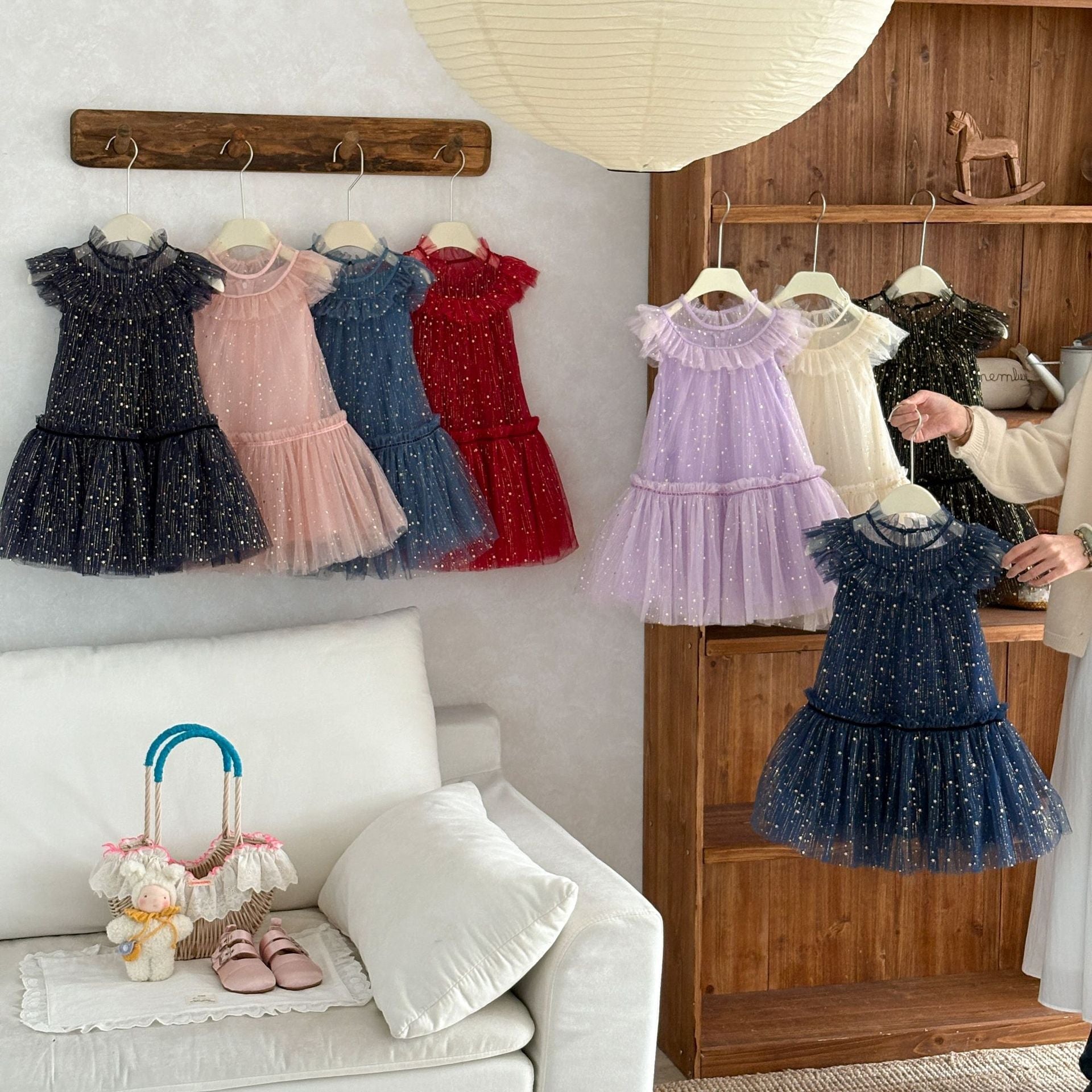 Vestido Infantil Tule com Estrelinhas