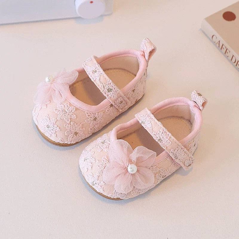 Sapato Infantil Feminino Renda Florzinha