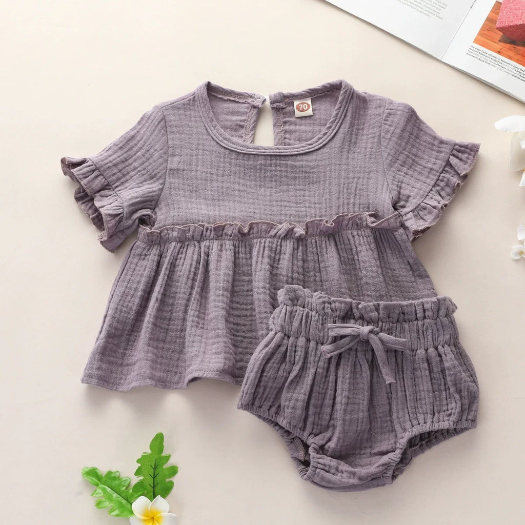 Conjunto Infantil Feminino Verão Lacinho