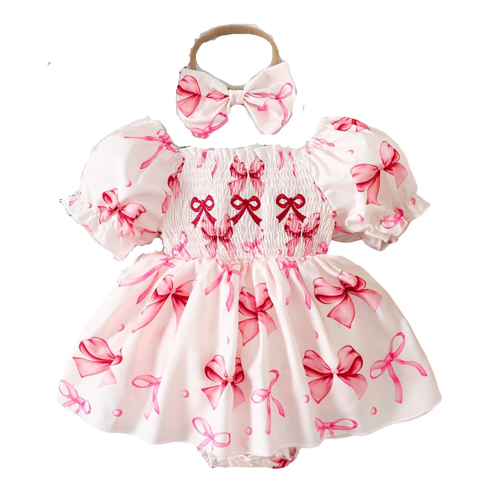 Vestido Infantil Verão Lacinhos