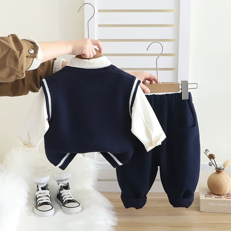 Conjunto Infantil Masculino Ursinho 3 Peças